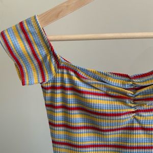 Primary Colours Striped Bodycon Dress